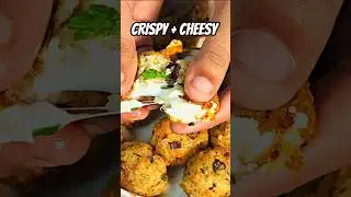 Leftover Rice se Cheesy Rice Balls 😍 Easy Snack Recipe #shorts
