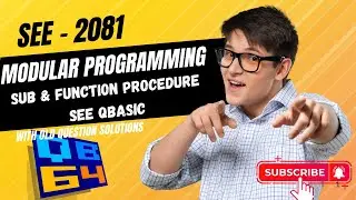 QBASIC SUB and FUNCTION Procedure || Modular Programming || SEE ||