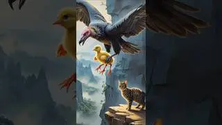 Cat Saves Baby Chick from Vulture Attack #animalfriendship #pet #cat #animals #petrabbit #cute