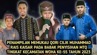 Penampilan Qori cilik Muhammad Rais Kaisar Pada Babak Penyisihan MTQ TK Kec.Woha Ke-55 Tahun 2023