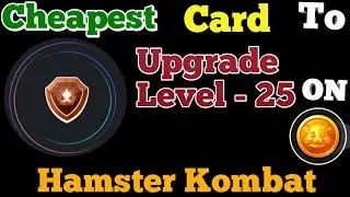 🔴Cheapest Card To Upgrade Level 25 On Hamster Kombat