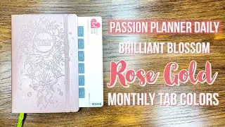 Monthly Tabs for the Passion Planner Daily - Brilliant Blush - ROSE GOLD