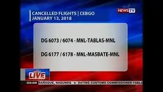 NTVL: Cancelled Flights (January 13, 2018)