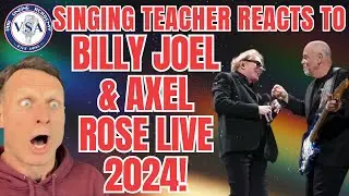 Singing Teacher Reacts To Billy Joel And Axel Rose Live 2024!
