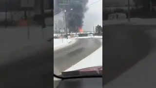 A fire following an explosion at a LORD Corporation industrial in Saegertown, PA