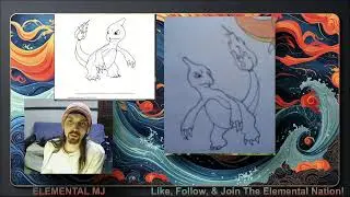 Live: Quick 15-Min Charmeleon Line Drawing Challenge | Pok&eacute;mon Sketch Practice &ndash; Join Me & Chat!