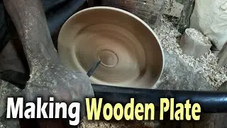 How To Make A Round Wooden Plate | Woodworking Art
