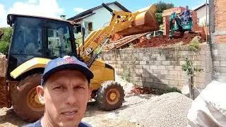 Colocar terra alicerce encima muro