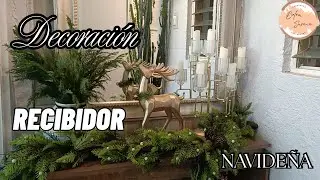 DECORACIÓN DE MI RECIBIDOR PEQUEÑO EN NAVIDAD 2025🎄 SENCILLO Y ELEGANTE 🎁#viralvideo 
