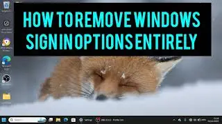 How to remove windows sign in options