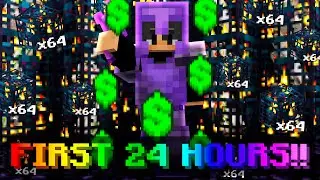 MY *FIRST* 24 HOURS ON A BRAND *NEW* MINECRAFT FACTIONS SERVER! | Minecraft Factions | 1.8+