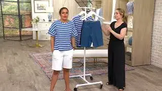 Women with Control Tummy Control Prime Stretch Denim Shorts on QVC