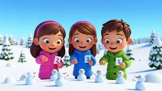 Christmas Snowman Counting Song for Kids | Learn Numbers, Holiday Nursery Rhymes & Baby Songs