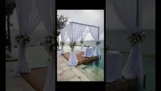 Engegement ceremony decoration idea with beach #decorating #flowerdesign #engagement #ringexchange