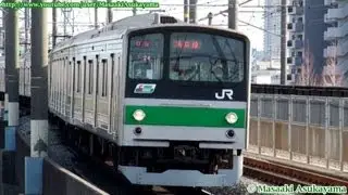 [HDR-XR500V] JR East Series 205-0 (Saikyo Line) No.1 and No.24 @ Todakoen [February 3, 2013]