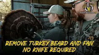 HOW TO Remove Turkey Beard and Fan || NO KNIFE REQUIRED
