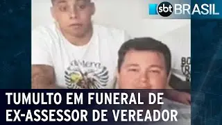 Funeral de ex-assessor de Gabriel Monteiro é marcado por tumulto | SBT Brasil (30/05/22)