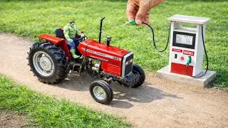 diy tractor mini petrol pump | science project | @sanocreator 