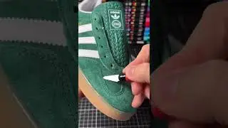 Turning Green Gazelles into Custom Heat! 🔥👟 #sneakercustom #adidasgazelle #SummerOnShorts