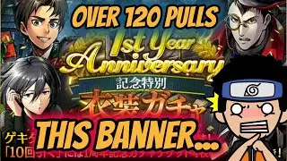 AOT Tactics: Summoning for the anniversary !!! (over 120 pulls across all banners!)