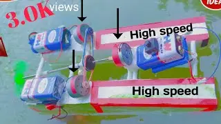 High speed boat with three DC motor®️⛵ Famous science project.