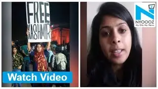 Watch: Amid &lsquo;Free Kashmir&rsquo;poster controversy, woman explains why she help up the poster