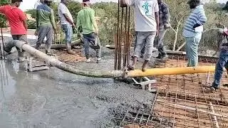building roof slab concrete amazing work 💪#construction #slabconcrete#concrete#youtubevideo