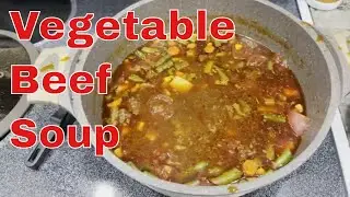 Рецепты супов - Овощной говяжий суп с тушеным мясом
