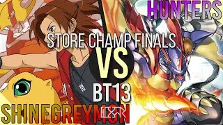 ShineGreymon vs Hunters [Digimon TCG BT13 Preston Store Champs FINALS] Match Commentary w/ Overlay