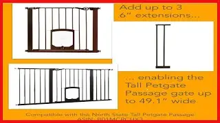North States MyPet 2 Bar Extension for Tall Petgate Passage: Add extension for a gate up to 43.6