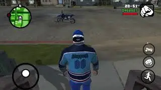 Gta san Andreas : road with sanchez, police man, Wheeling, bike Life.