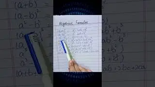 Algebra Formulas You Must Remember | (a&plusmn;b)&sup2;, (a&plusmn;b)&sup3;, a&sup2;&minus;b&sup2; , #shorts #viral #maths #algebra