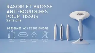 Rasoir & brosse anti-bouloche pour tissus GLEENER |  sans pile | D&eacute;pilleur pour v&ecirc;tements et meubles