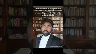 ⚖️ &ldquo;Right to Livelihood under Article 21 | Olga Tellis vs BMC Explained&rdquo;