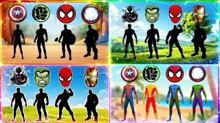 TEBAK GAMBAR | GUESS THE SUPERHERO BY SILHOUETTE 🦸&zwj;♂️ |  MARVEL QUIZ CHALLENGE