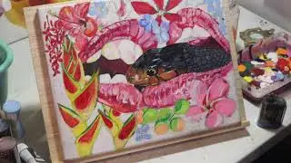Grow with me as an artist(kissing lips)