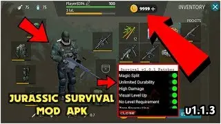 Jurassic Survival Mega Mod/Hack & Cheat apk v1.1.3, All item unlocked [No Root]