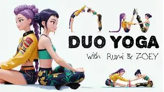 Partner Kids Yoga with Rumi & Zoey | Duo Yoga for Moms & Kids – 10 Poses