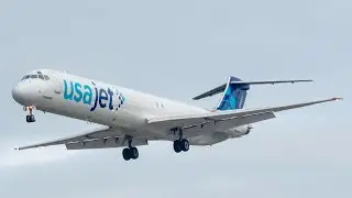 MD-88 in 2025! | USA Jet Airlines MD-88(SF) Arrival and Smoky Departure | Melbourne Orlando Airport