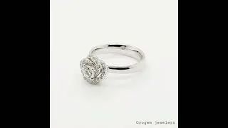 0 40 Karaat diamanten bloem verlovingsring