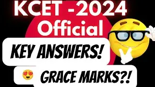 KCET 2024 Official KEY ANSWERS 🔥 Grace marks?😍 Physics Chemistry Maths and Biology@biostudymadeeasy