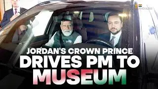 Crown Prince Al Hussein bin Abdullah II drives PM Modi to the Jordan Museum as a special gesture
