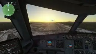 A320NEO landing in Snow