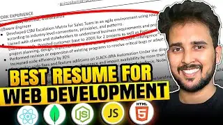 How to Build the Ultimate Web Development Resume: 2024 Guide ✨ How to Build a Software Engineer R...