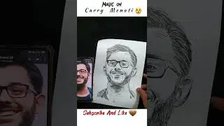 how to draw Carry Minati Sketch 😲|carry minati new video | #_carry minati sketch #_carrtminati viral