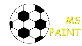 How To Draw a FOOTBALL in MS PAINT