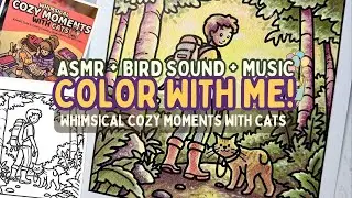 Cozy ASMR Color With Me! Nature Bird Sound And Relaxing Piano Music With Ohuhu, Prismacolor & Arrtx