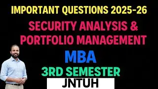 JNTU-H MBA 3rd Sem SAPM Important Questions 2026 | 100% Pass | Dam Sure | Abed Sir