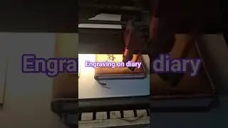 #shorts//engraving on diary front and back side //co2 laser machine