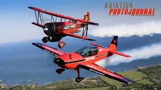 Amazing Air-to-Air!  Jack Link's Screamin' Sasquatch Jet Waco and Extra 300L
